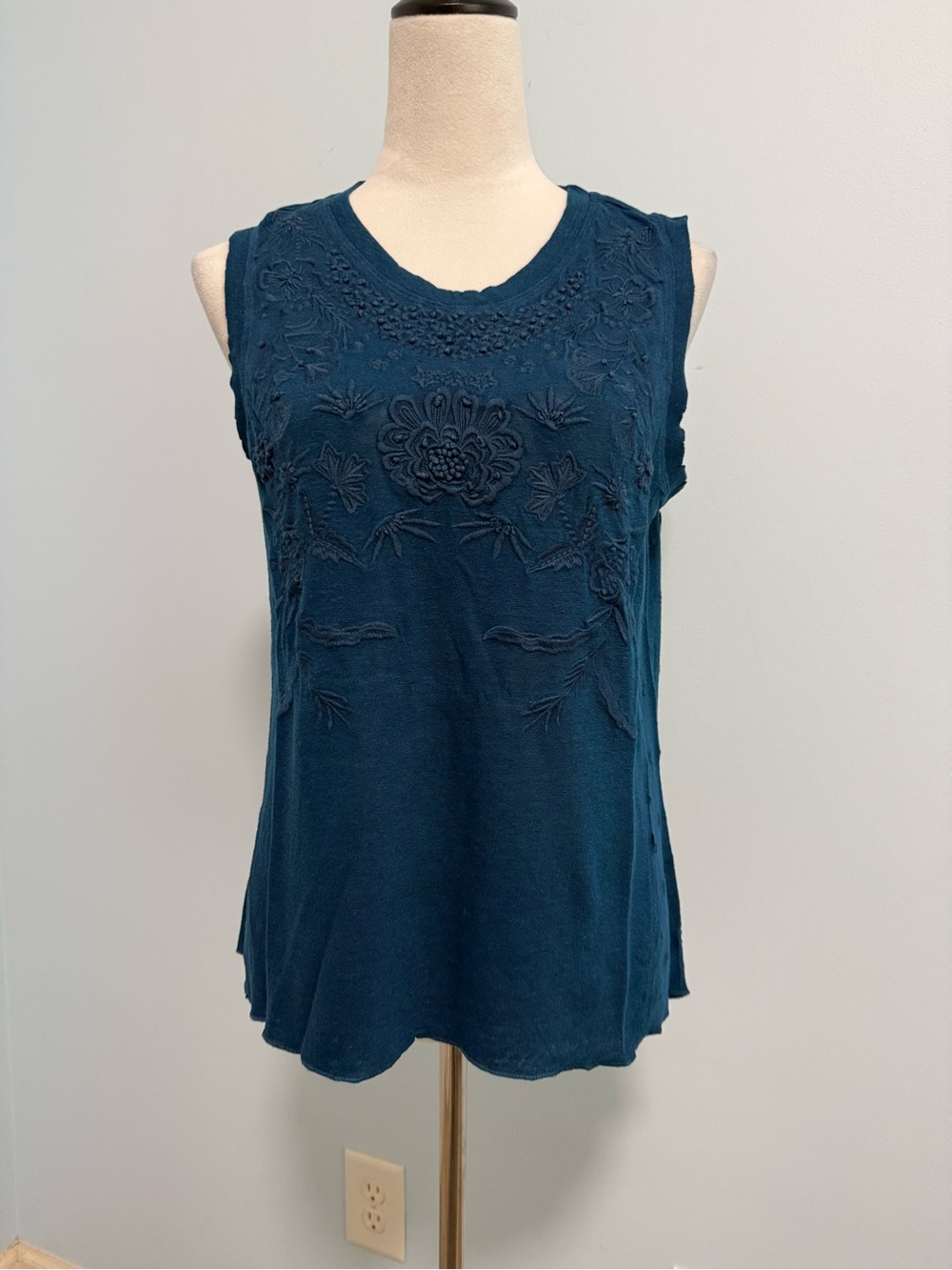 Sundance Found Riches Embroidered Linen Tank‎ Size S